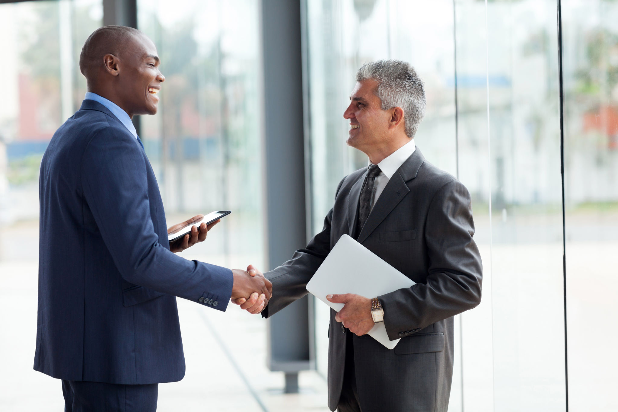 businessmen handshaking