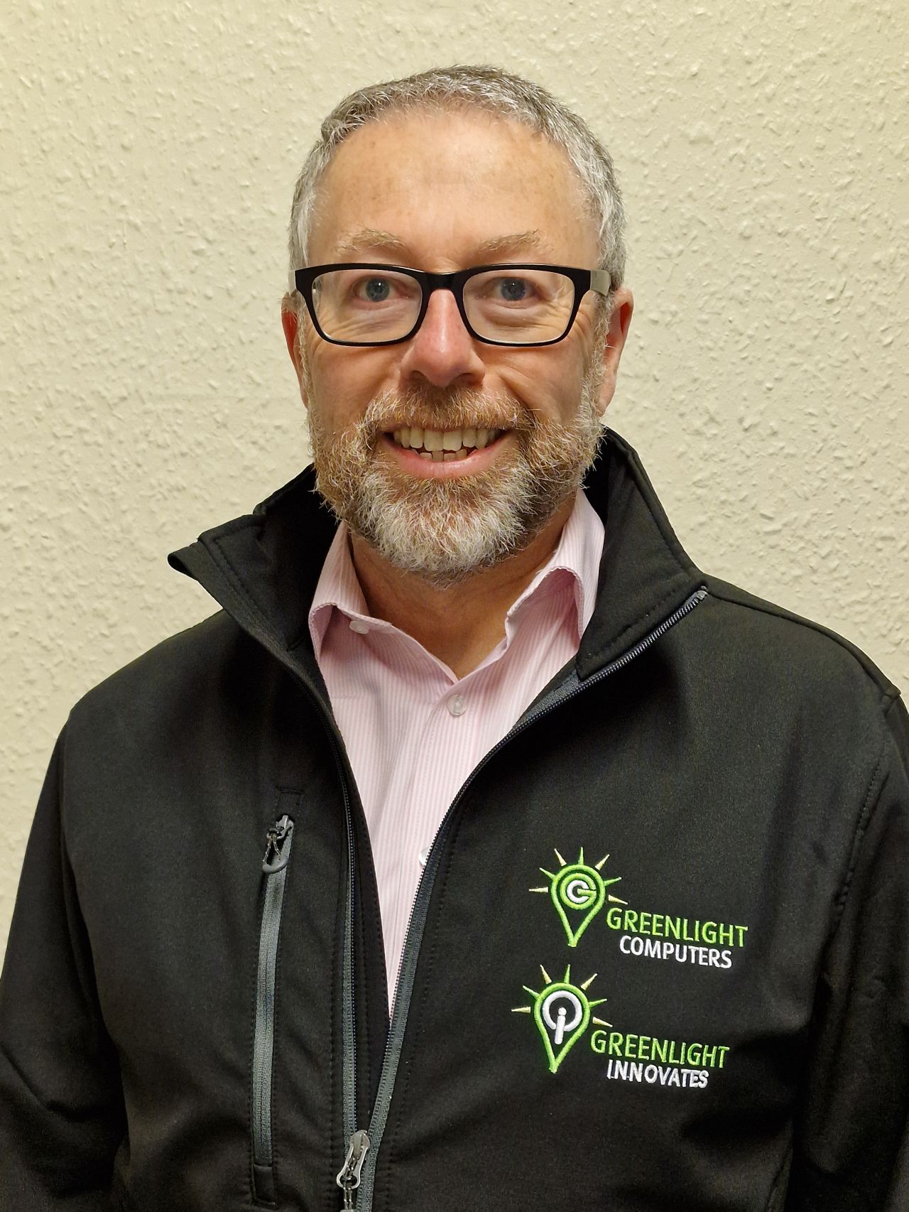 Gary in a Greenlight branded jacket